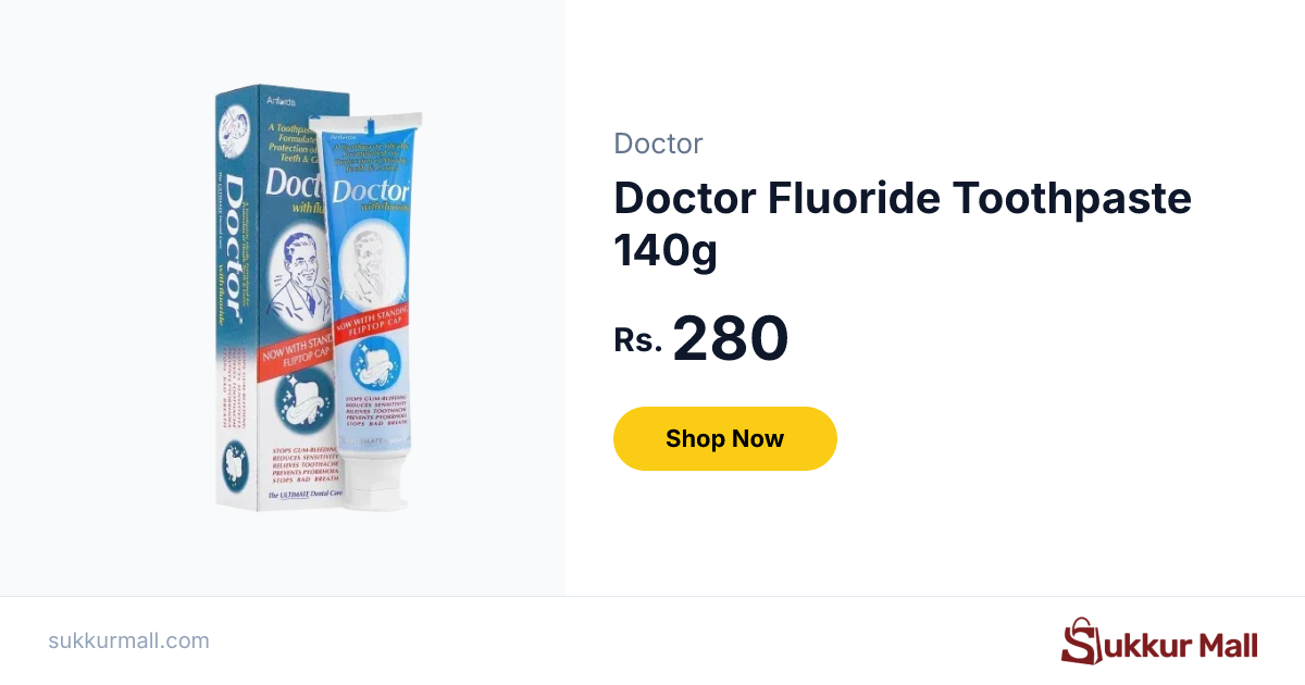 Doctor Fluoride Toothpaste, 140g - Sukkur Mall - Your Neighborhood ...