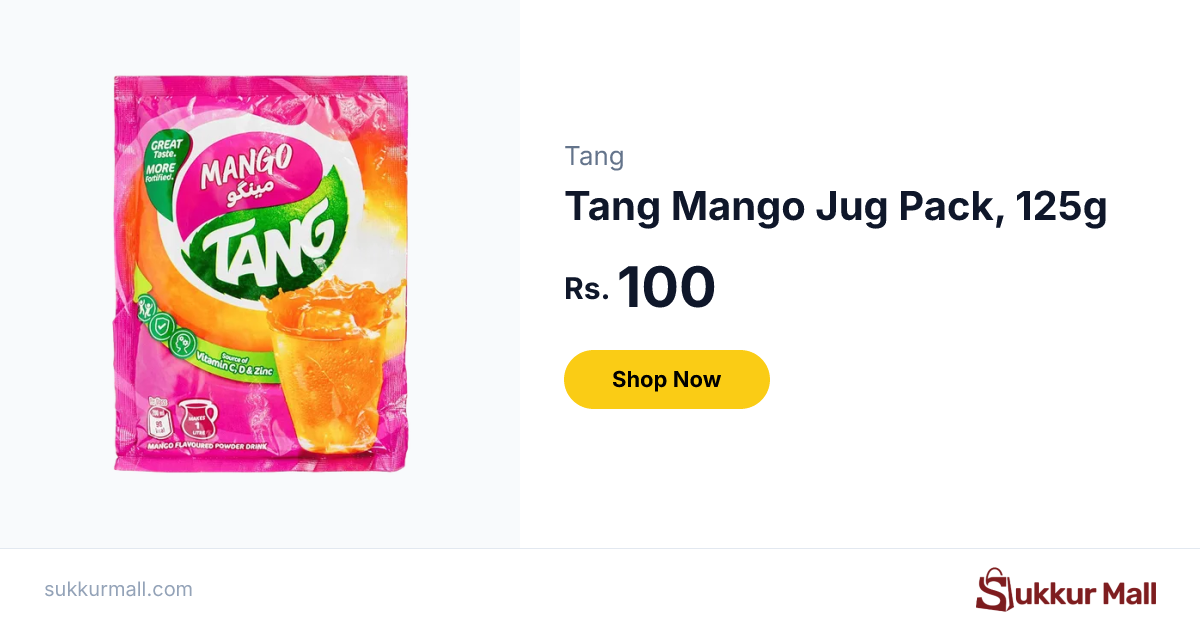 Tang Mango Jug Pack, 125g - Sukkur Mall - Your Neighborhood Store Online